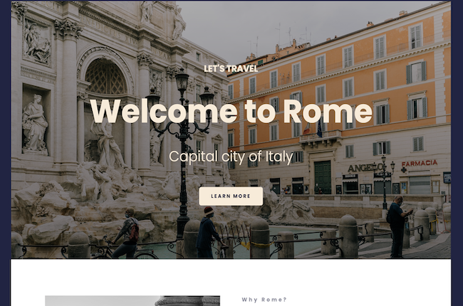 Rome page preview