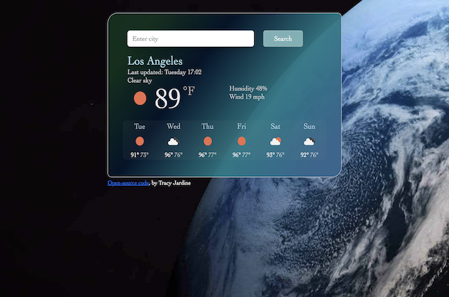 Weather app preview